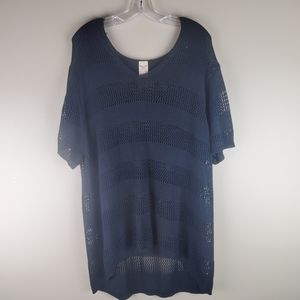 Faded Glory Black Open Weave Sweater - Size 4X